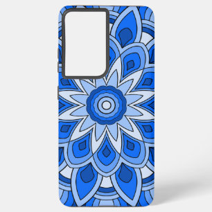 Mandala in blue samsung galaxy case