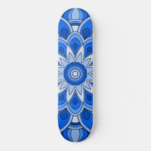 Mandala in blue skateboard
