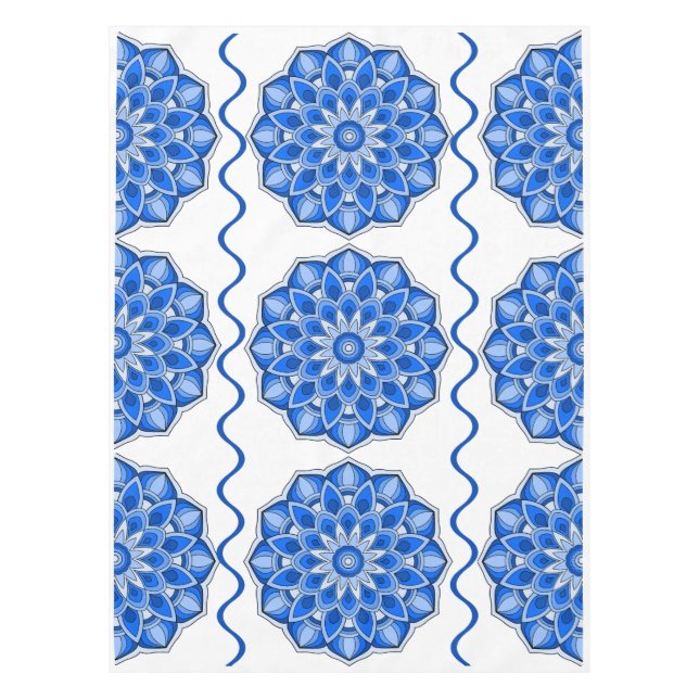Mandala in blue tablecloth (Front)