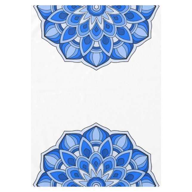 Mandala in blue  tablecloth (Front)