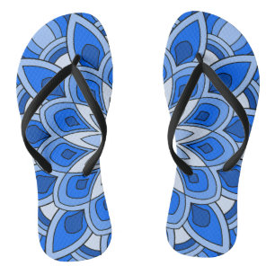 Mandala in blue thongs