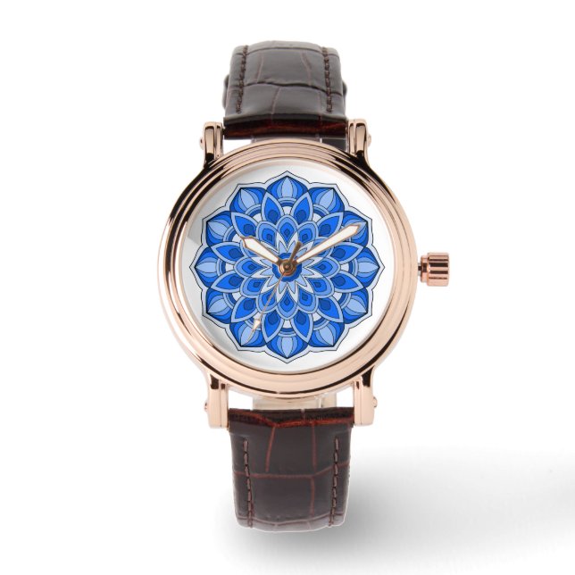 Mandala in blue watch (Front)