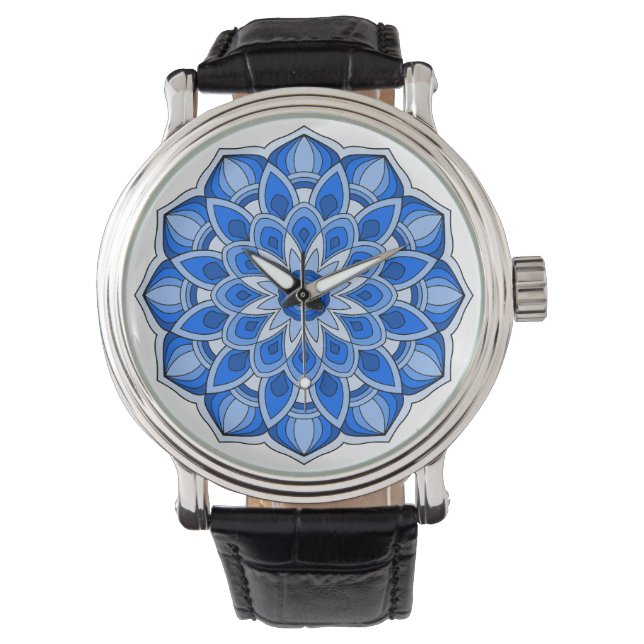Mandala in blue watch (Front)