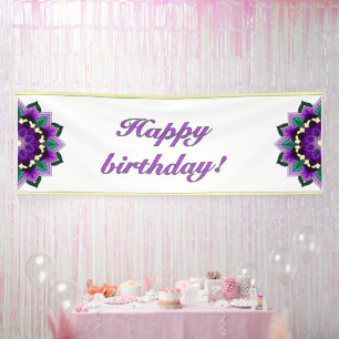 Mandala in purple banner