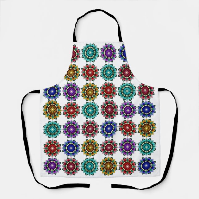 Mandala in various colours apron (Front)
