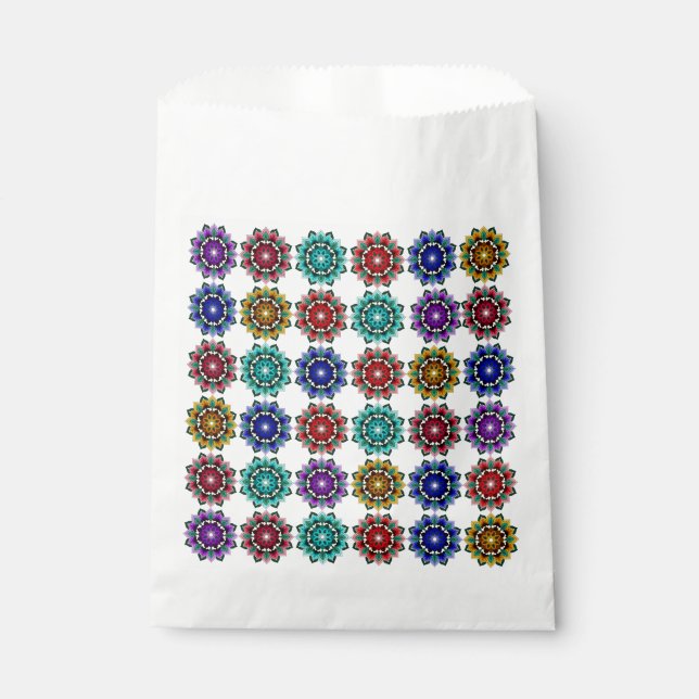 Mandala in various colours favour bag (Front)