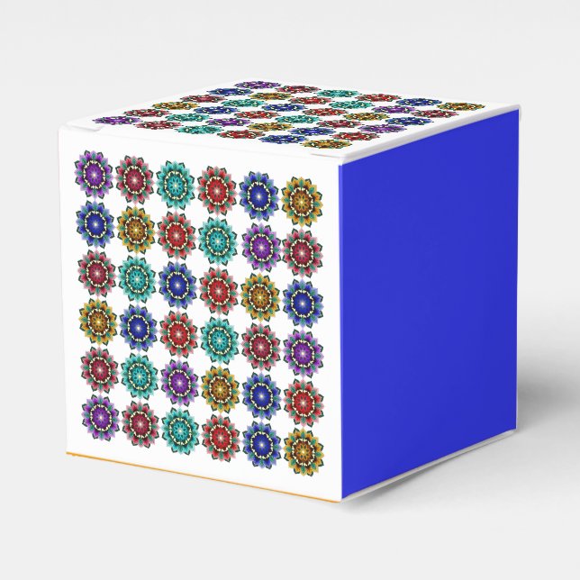 Mandala in various colours favour box (Front Side)