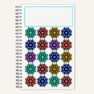 Mandala in various colours notebook