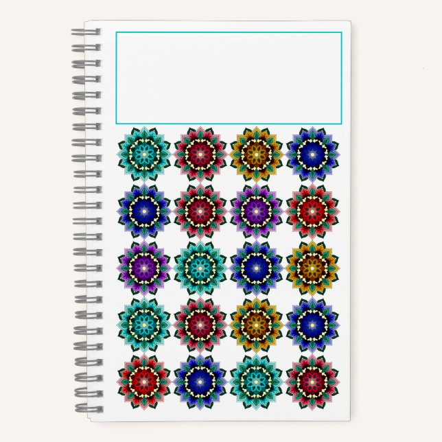 Mandala in various colours notebook (Front)