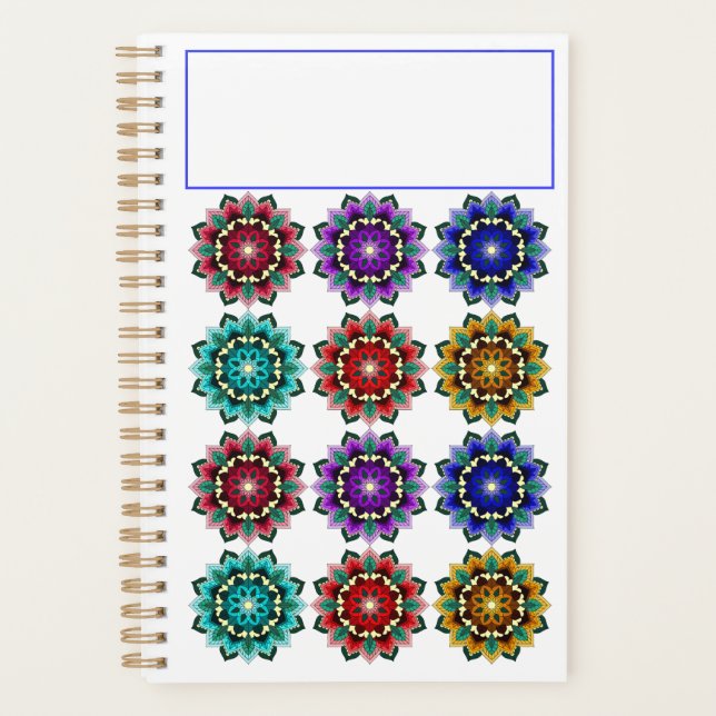 Mandala in various colours planner (Front)