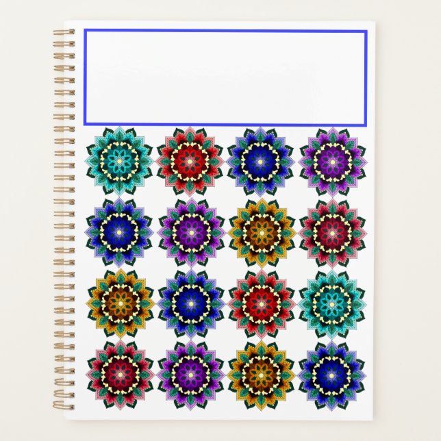 Mandala in various colours planner (Front)