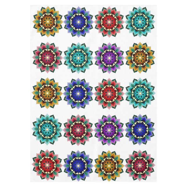 Mandala in various colours tablecloth (Front)