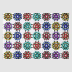Mandala in various colours tissue paper