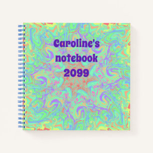 Mandala in vibrant pastel colours notebook