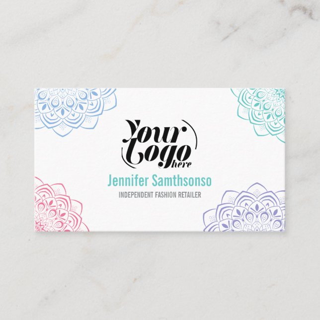 Mandala Independent Fashion Retailer Business Card (Front)