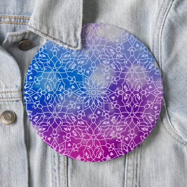 Mandala Inspiration 9 6 Cm Round Badge (In Situ)