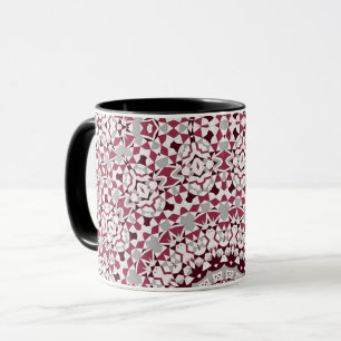 Mandala is burgundy-gray mug