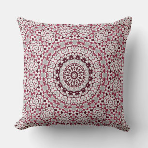 Mandala is burgundy-grey cushion