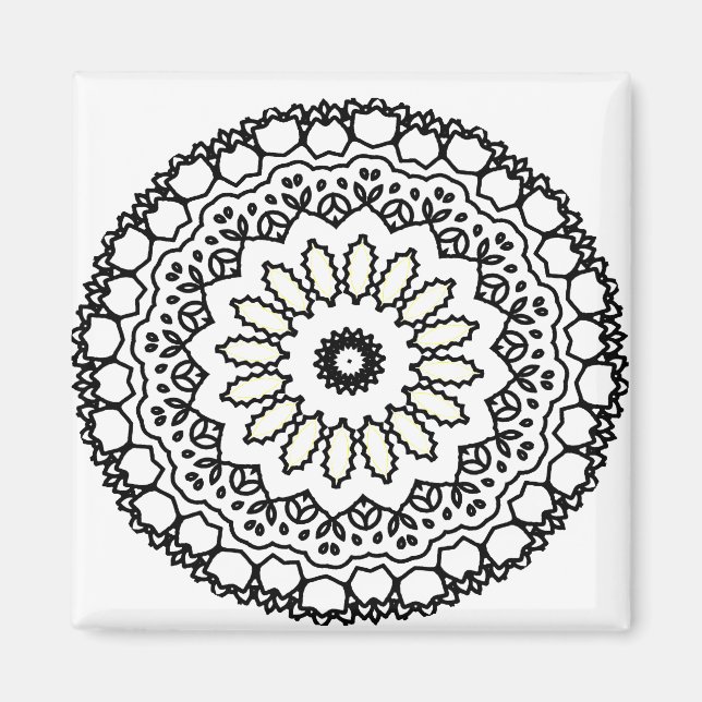 mandala kaleidoscope arts magnet (Front)