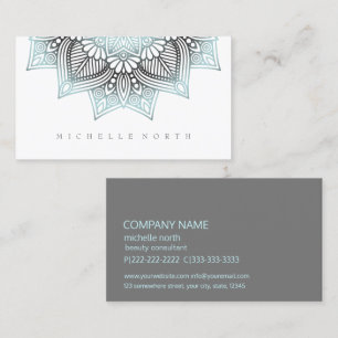 Mandala Lace Lt. Blue ID478 Business Card