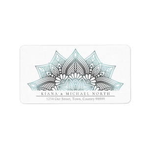 Mandala Lace Wedding Lt. Blue ID968 Label