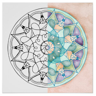 Mandala Large Adult Colouring Poster