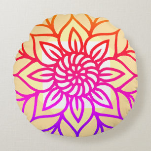 Mandala Light Round Cushion