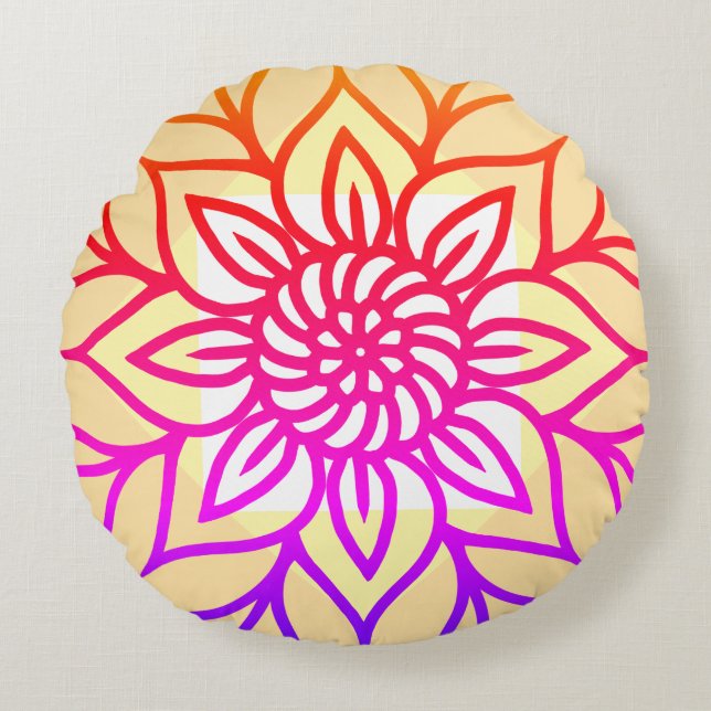 Mandala Light Round Cushion (Front)