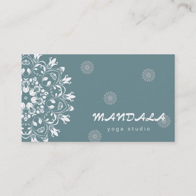 MANDALA LOGO CUSTOMIZED YOGA  INSTRUCTOR BUSINESS  BUSINESS CARD (Front)