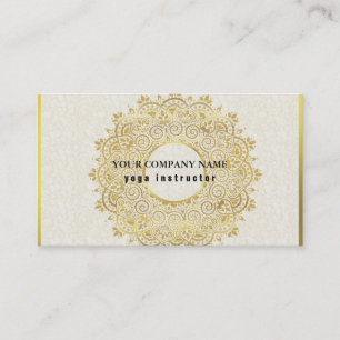 MANDALA LOGO CUSTOMIZED YOGA  INSTRUCTOR BUSINESS  BUSINESS CARD