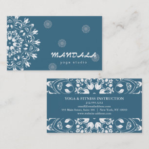 MANDALA LOGO CUSTOMIZED YOGA  INSTRUCTOR BUSINESS  BUSINESS CARD