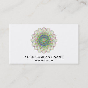 MANDALA LOGO CUSTOMIZED YOGA  INSTRUCTOR BUSINESS  BUSINESS CARD