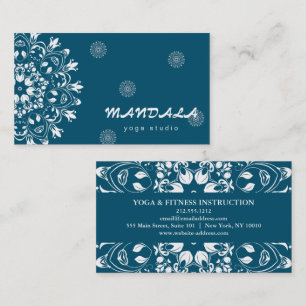 MANDALA LOGO CUSTOMIZED YOGA  INSTRUCTOR BUSINESS  CARD