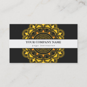 MANDALA LOGO CUSTOMIZED YOGA INSTRUCTOR BUSINESS CARD