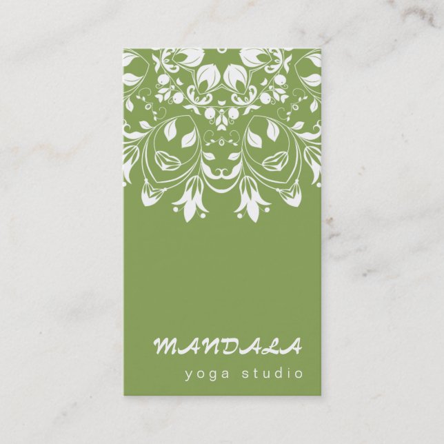 MANDALA LOGO CUSTOMIZED YOGA  INSTRUCTOR BUSINESS CARD (Front)