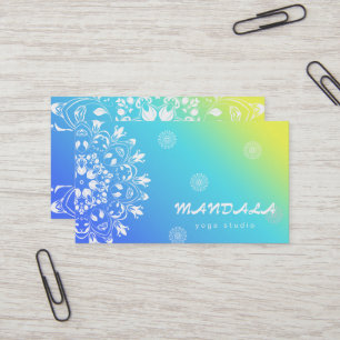 MANDALA LOGO CUSTOMIZED YOGA  INSTRUCTOR BUSINESS CARD