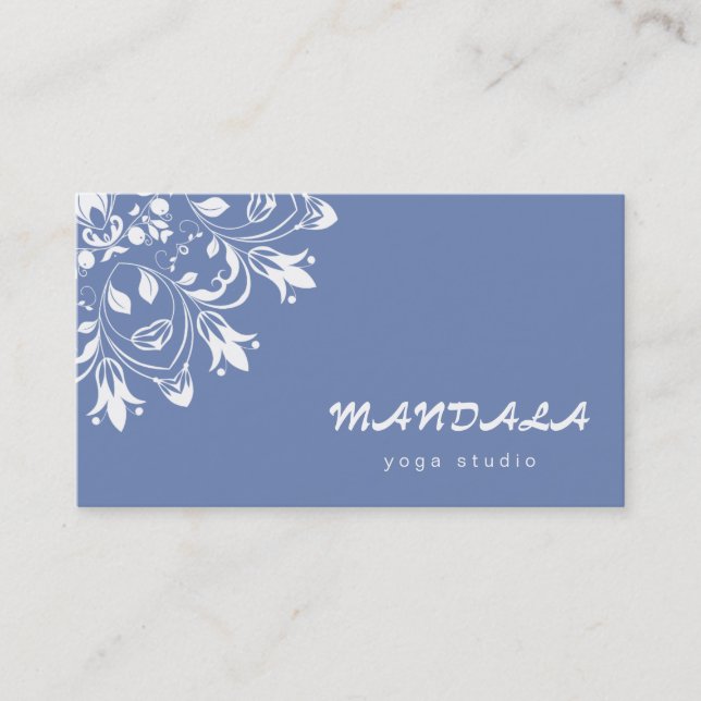 MANDALA LOGO CUSTOMIZED YOGA  INSTRUCTOR BUSINESS CARD (Front)