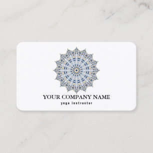 MANDALA LOGO CUSTOMIZED YOGA  INSTRUCTOR BUSINESS CARD
