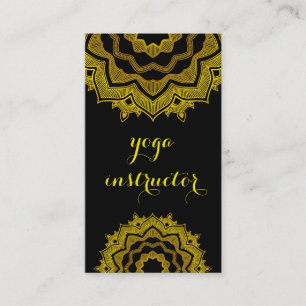 MANDALA LOGO CUSTOMIZED YOGA INSTRUCTOR BUSINESS CARD