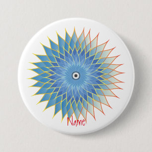 Mandala Lotus Blossom Thunder_Cove 7.5 Cm Round Badge