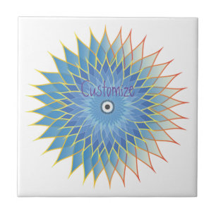Mandala Lotus Blossom Thunder_Cove Ceramic Tile
