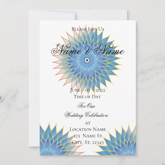 Mandala Lotus Blossom Thunder_Cove Invitation (Front)