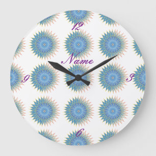 Mandala Lotus Blossom Thunder_Cove Large Clock