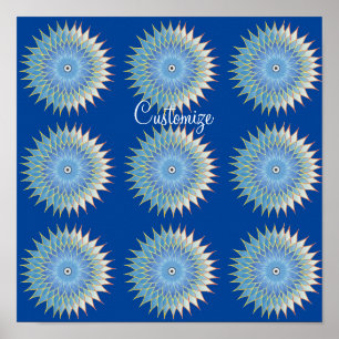 Mandala Lotus Blossom Thunder_Cove Poster