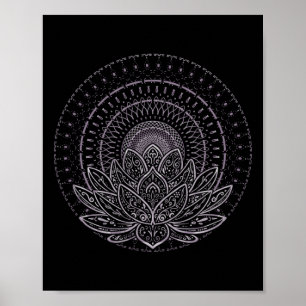 Mandala Lotus Flower Yoga _1 Poster