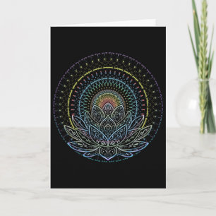 Mandala Lotus Flower Yoga Card