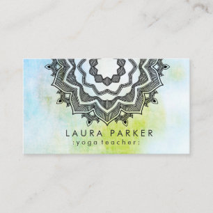 Mandala Lotus Flower Yoga Meditation Holistic Business Card