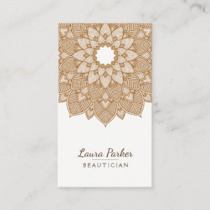 Mandala Lotus Flower Yoga Wellness Meditation Sand Business Card