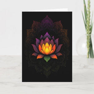 Mandala Lotus Yoga Meditation Pilates Spiritual Card