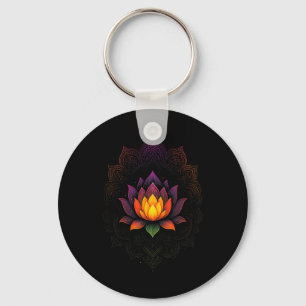 Mandala Lotus Yoga Meditation Pilates Spiritual  Key Ring
